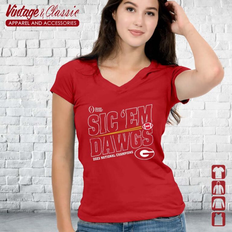 Sic ‘Em Dawgs CFP 2023 National Champions Shirt Gift for Georgia Bulldogs Fan vneck Sic ‘Em Dawgs CFP 2023 National Champions Shirt Gift for Georgia Bulldogs Fan vneck