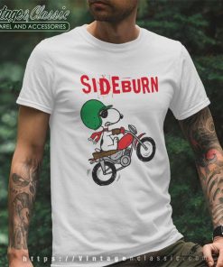 Sideburn Snoopy Motorbike T Shirt