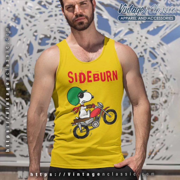 Sideburn Snoopy Motorbike Tank Top Racerback Sideburn Snoopy Motorbike Tank Top Racerback