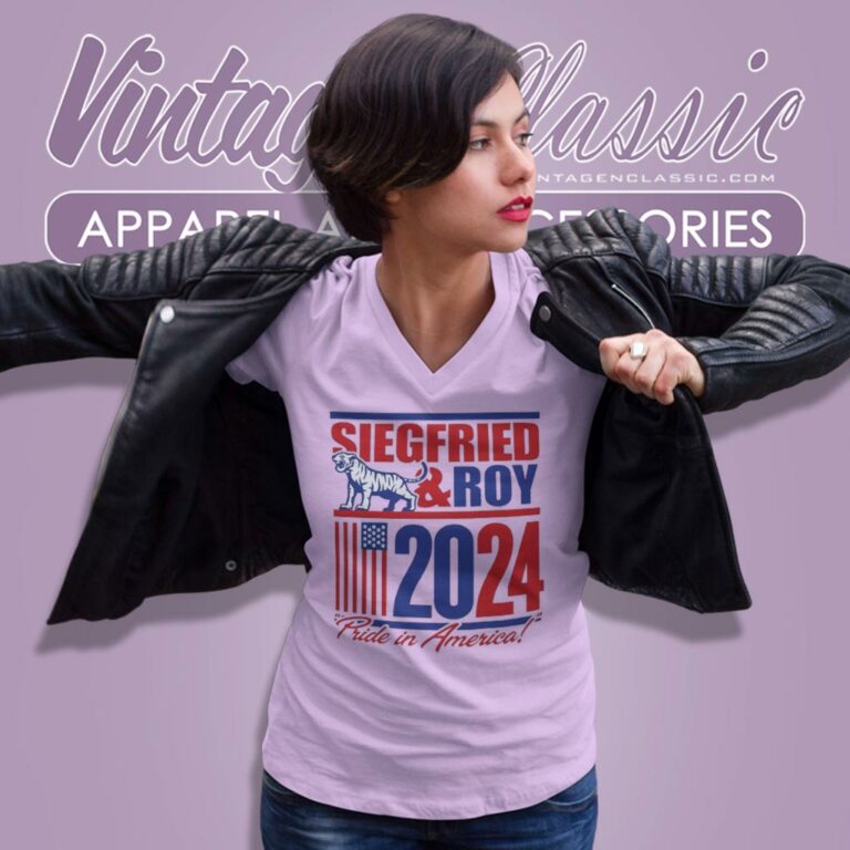 Siegfried And Roy 2024 Pride In America V Neck TShirt Siegfried And Roy 2024 Pride In America V Neck TShirt