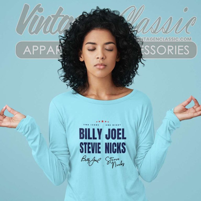 Signature Billy Joel Stevie Nick Tour 2023 Long Sleeve Tee Signature Billy Joel Stevie Nick Tour 2023 Long Sleeve Tee