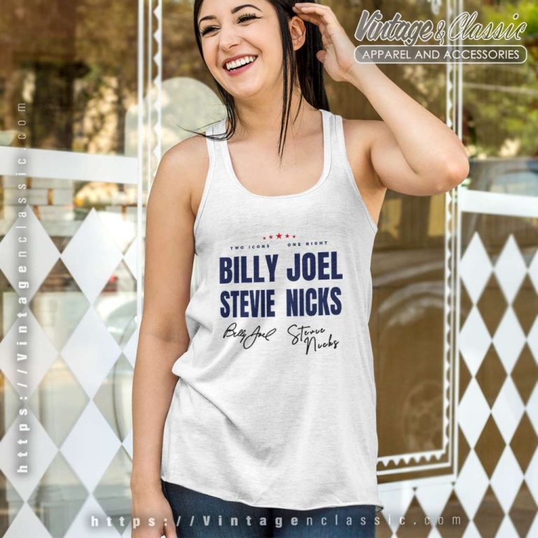 Signature Billy Joel Stevie Nick Tour 2023 Tank Top Racerback Signature Billy Joel Stevie Nick Tour 2023 Tank Top Racerback