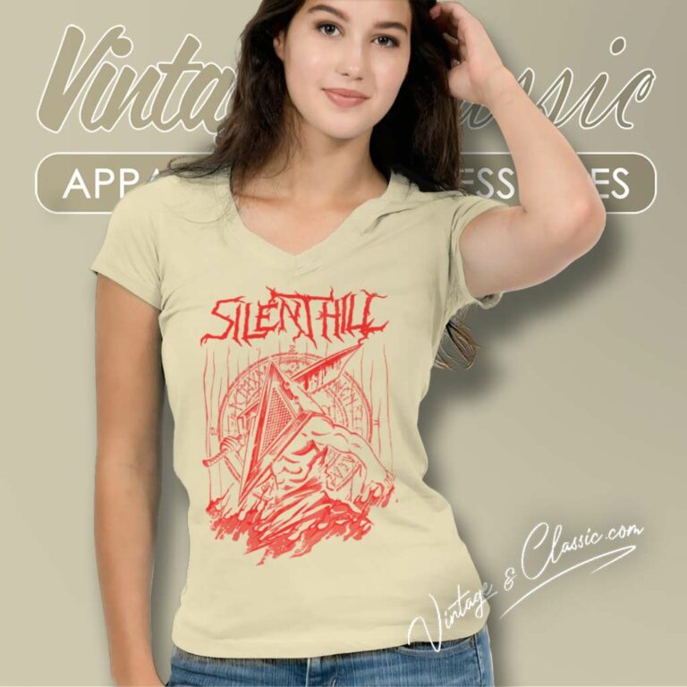 Silent Hill Silent Red Thing V Neck TShirt Silent Hill Silent Red Thing V Neck TShirt