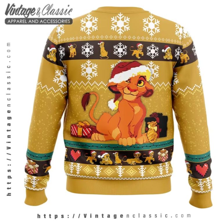 Simba Lion King Ugly Christmas Sweater back Ugly Sweater Simba Lion King Ugly Christmas Sweater back Ugly Sweater