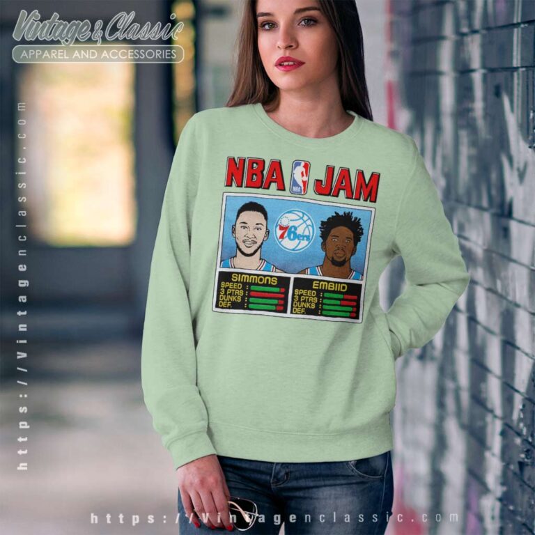 Simmons Embiid Philadelphia 76ers Sweatshirt Simmons Embiid Philadelphia 76ers Sweatshirt