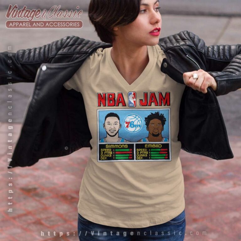 Simmons Embiid Philadelphia 76ers V Neck TShirt Simmons Embiid Philadelphia 76ers V Neck TShirt
