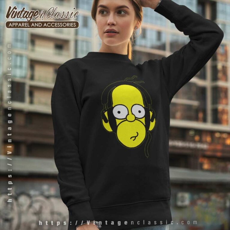 Simpsons Homer Headphones Sweatshirt Simpsons Homer Headphones Sweatshirt