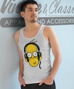 Simpsons Homer Headphones Shirt 4 Simpsons Homer Headphones Tank Top Racerback