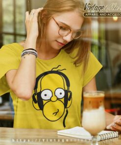Simpsons Homer Headphones Shirt 6 Simpsons Homer Headphones Women TShirt