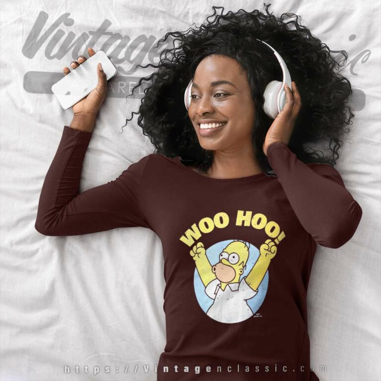 Simpsons Homer Woo Hoo Long Sleeve Tee Simpsons Homer Woo Hoo Long Sleeve Tee