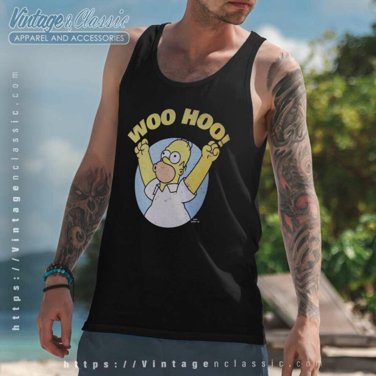 Simpsons Homer Woo Hoo Tank Top Racerback Simpsons Homer Woo Hoo Tank Top Racerback