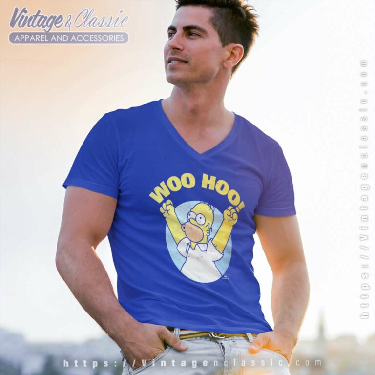 Simpsons Homer Woo Hoo V Neck TShirt Simpsons Homer Woo Hoo V Neck TShirt
