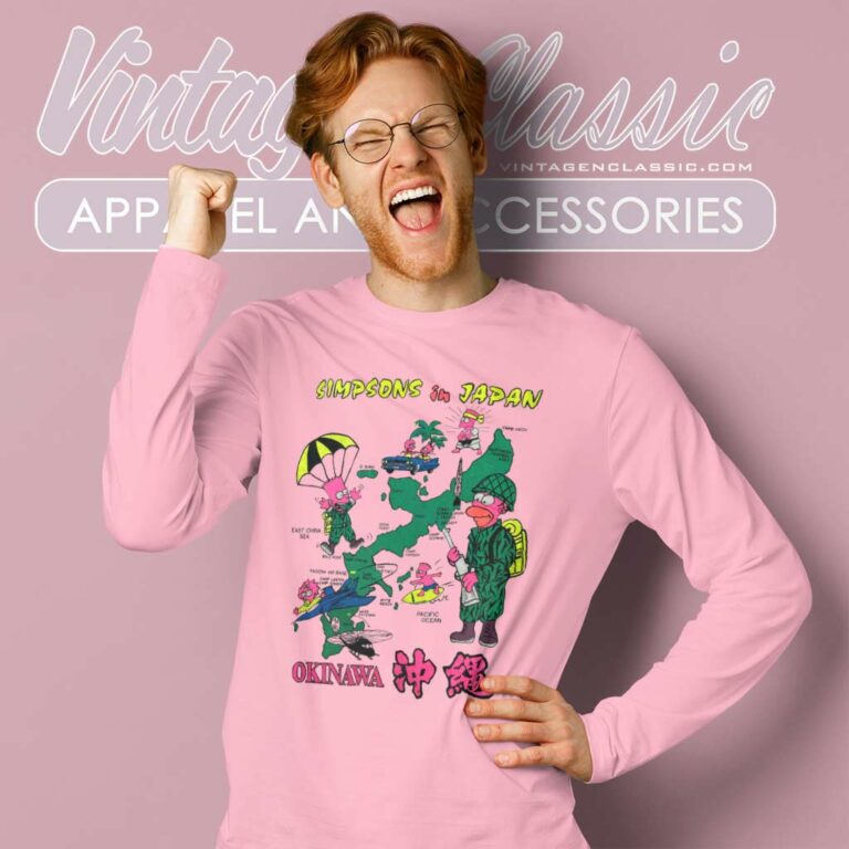 Simpsons In Japan Okinawa Vintage Long Sleeve Tee Simpsons In Japan Okinawa Vintage Long Sleeve Tee