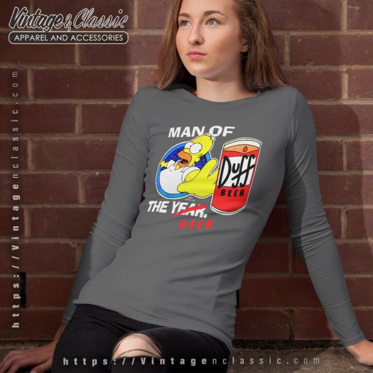 Simpsons Man Of The Beer Duff Long Sleeve Tee Simpsons Man Of The Beer Duff Long Sleeve Tee