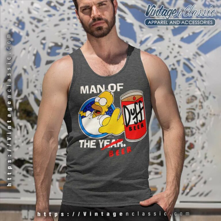 Simpsons Man Of The Beer Duff Tank Top Racerback Simpsons Man Of The Beer Duff Tank Top Racerback