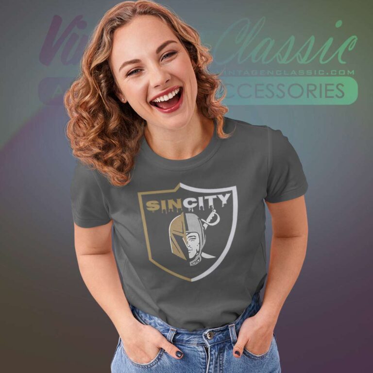 Sin City Golden Knights Raiders Women TShirt Sin City Golden Knights Raiders Women TShirt