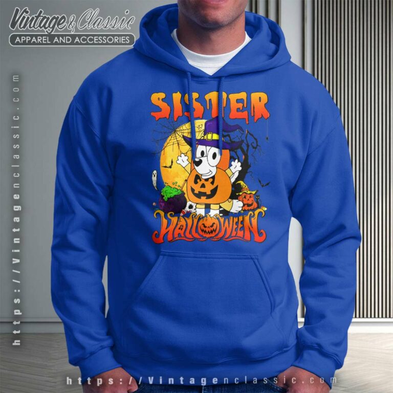 Sister Bluey Halloween Shirt Bingo Halloween Hoodie Sister Bluey Halloween Shirt Bingo Halloween Hoodie