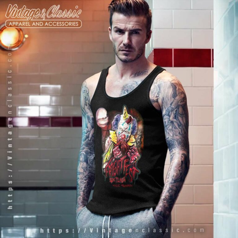 Six Flags Clown Fright Fest Halloween Tank Top Racerback Six Flags Clown Fright Fest Halloween Tank Top Racerback