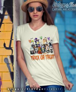 Skeleton Bluey Halloween And Friends V Neck TShirt