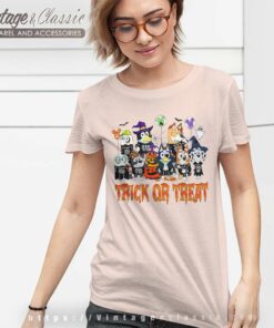 Skeleton Bluey Halloween And Friends Women TShirt