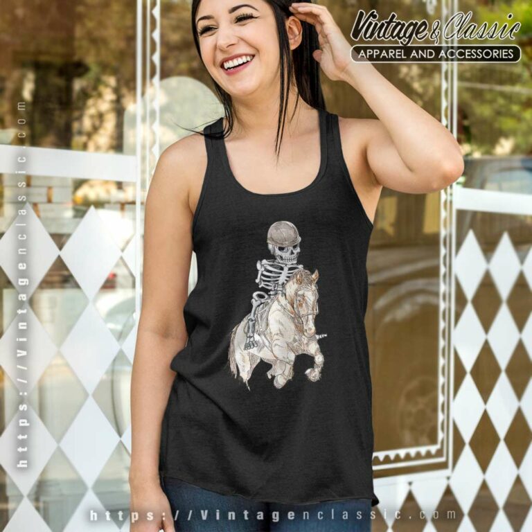 Skeleton Horse Racing Halloween Tank Top Racerback Skeleton Horse Racing Halloween Tank Top Racerback