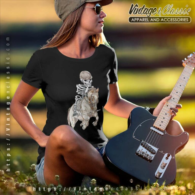 Skeleton Horse Racing Halloween Women TShirt Skeleton Horse Racing Halloween Women TShirt