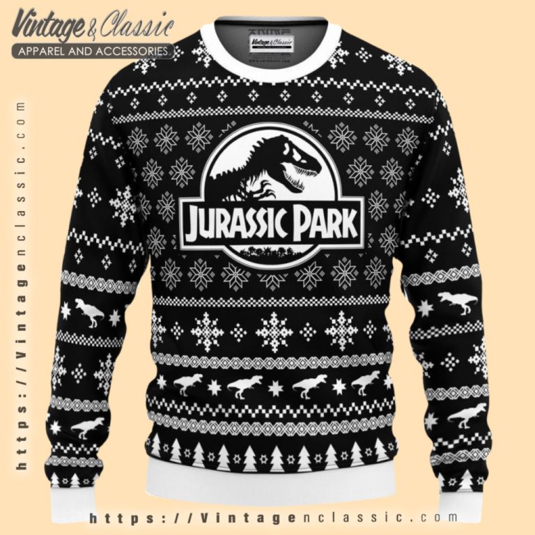 Skeleton Jurassic Park Christmas Ugly Christmas Sweater Skeleton Jurassic Park Christmas Ugly Christmas Sweater