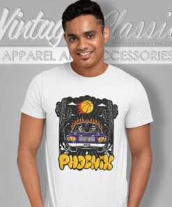 Skeleton Riding Car Phoenix Suns T Shirt