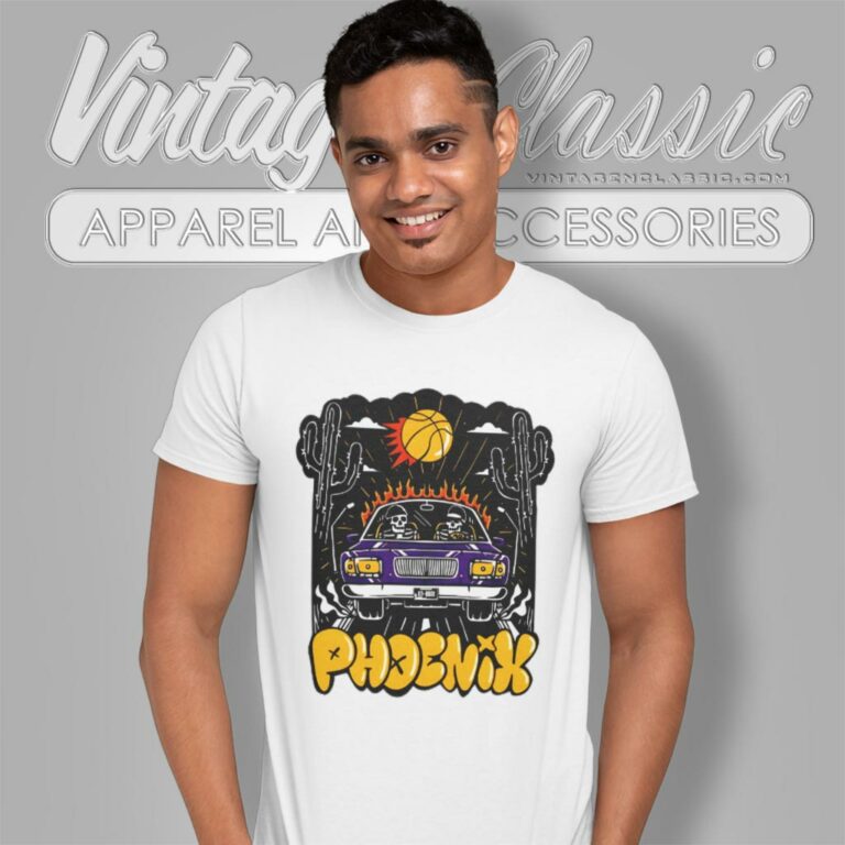 Skeleton Riding Car Phoenix Suns T Shirt Skeleton Riding Car Phoenix Suns T Shirt