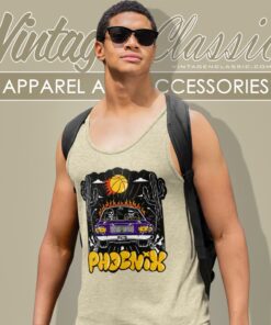 Skeleton Riding Car Phoenix Suns Tank Top Racerback