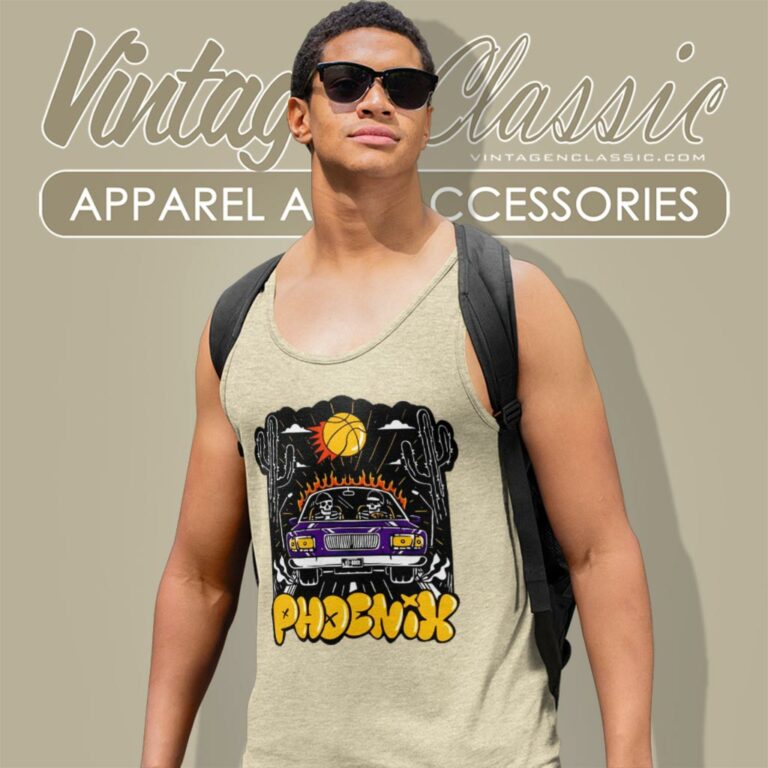 Skeleton Riding Car Phoenix Suns Tank Top Racerback Skeleton Riding Car Phoenix Suns Tank Top Racerback