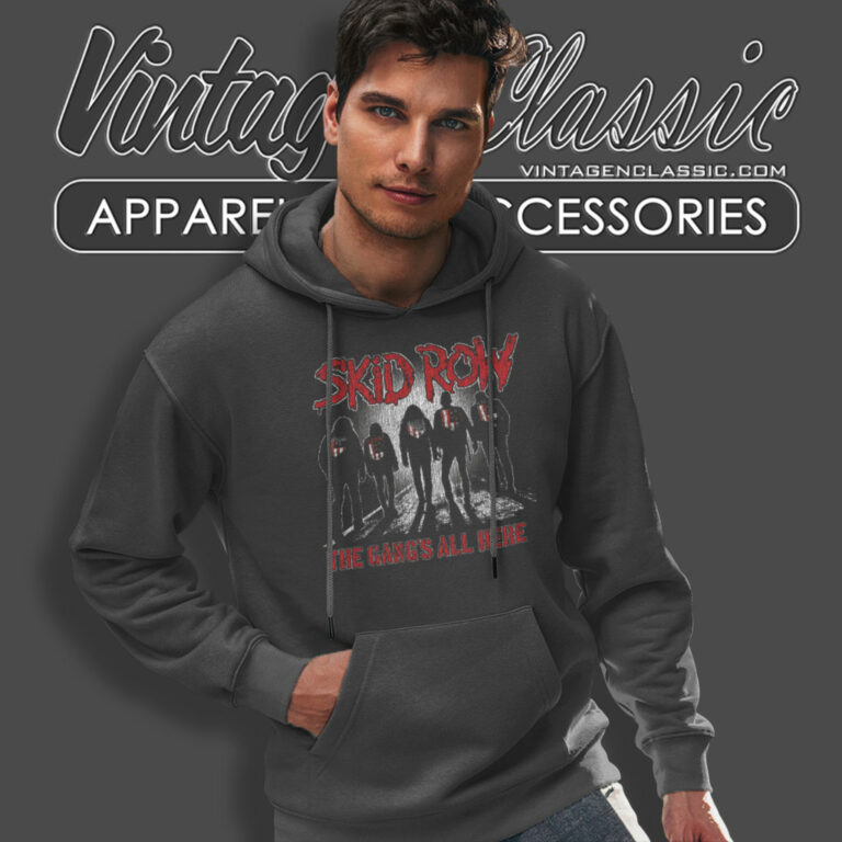 Skid Row Gangs All Here Album Cover Hoodie Skid Row Gangs All Here Album Cover Hoodie