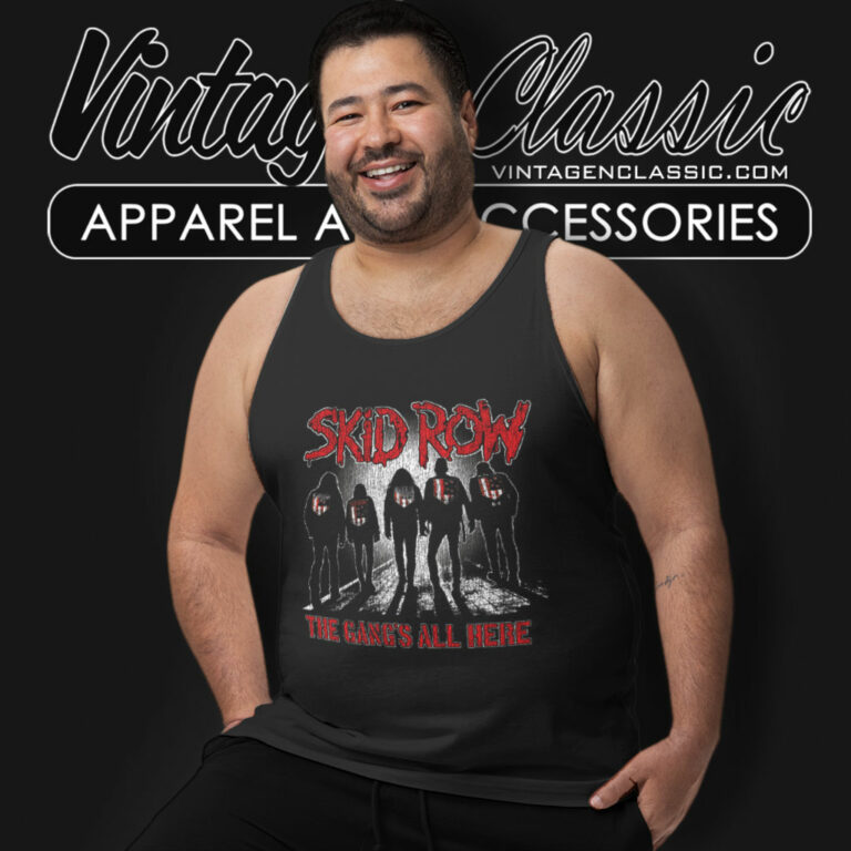 Skid Row Gangs All Here Album Cover Tank Top Racerback Skid Row Gangs All Here Album Cover Tank Top Racerback