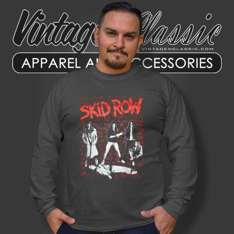 Skid Row I Survived Tour Concert 1990 Long Sleeve Tee Skid Row I Survived Tour Concert 1990 Long Sleeve Tee