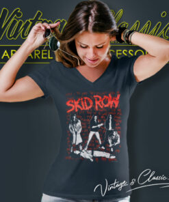 Skid Row I Survived Tour Concert 1990 V Neck TShirt