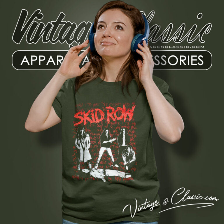 Skid Row I Survived Tour Concert 1990 Women T Shirt Skid Row I Survived Tour Concert 1990 Women T Shirt