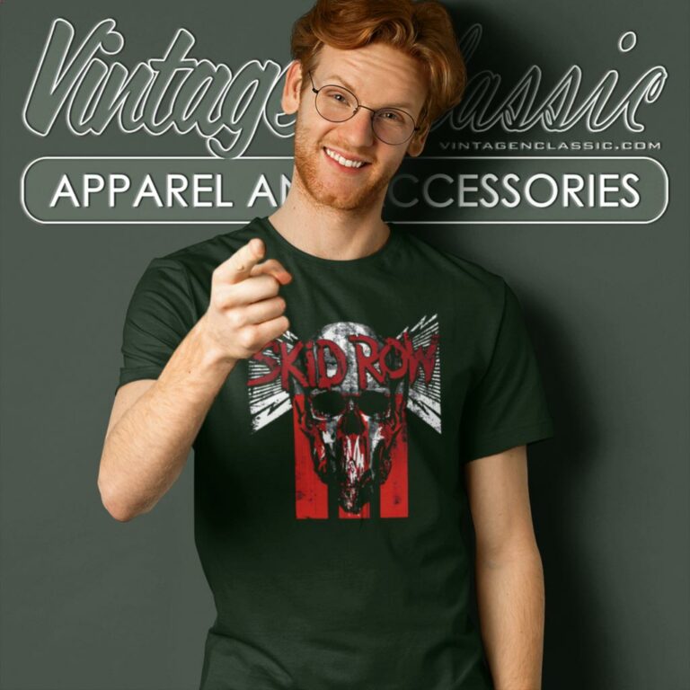 Skid Row Long Skull T Shirt Skid Row Long Skull T Shirt