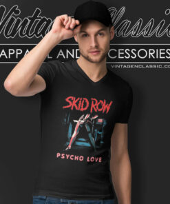 Skid Row Psycho Love V Neck TShirt