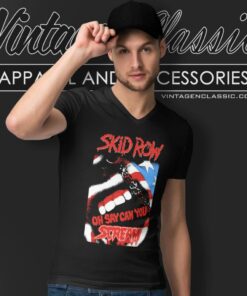 Skid Row Shirt Can You Scream V Neck TShirt
