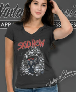 Skid Row Shirt Slave To The Grind Promo Album V Neck TShirt