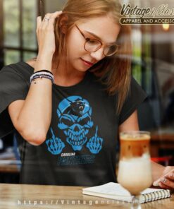 Skull Carolina Panthers Nfl Women TShirt