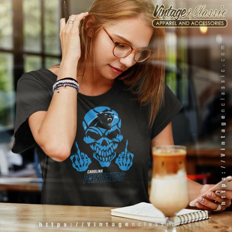 Skull Carolina Panthers Nfl Women TShirt Skull Carolina Panthers Nfl Women TShirt