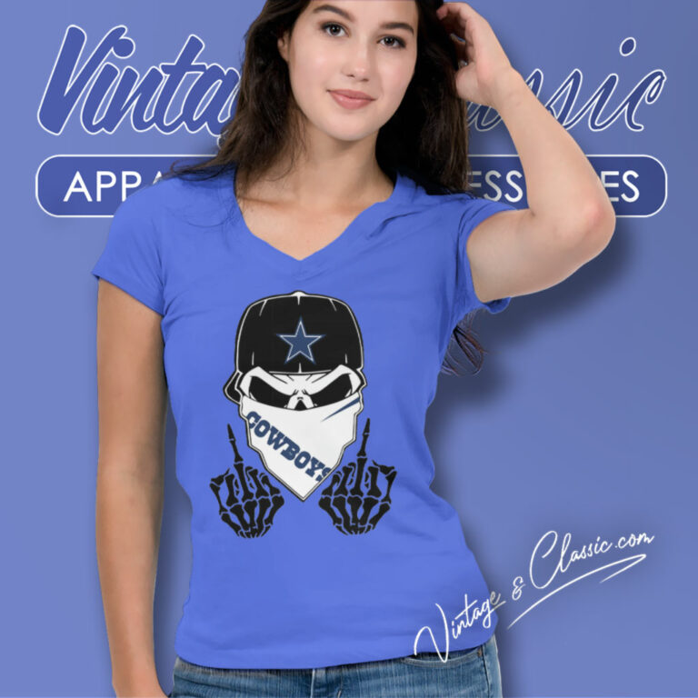 Skull Fuck Dallas Cowboys V Neck TShirt Skull Fuck Dallas Cowboys V Neck TShirt