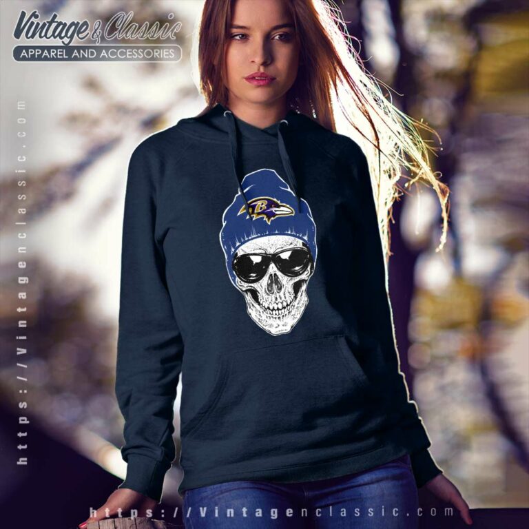 Skull Hat Baltimore Ravens Hoodie Skull Hat Baltimore Ravens Hoodie