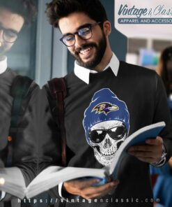 Skull Hat Baltimore Ravens Sweatshirt