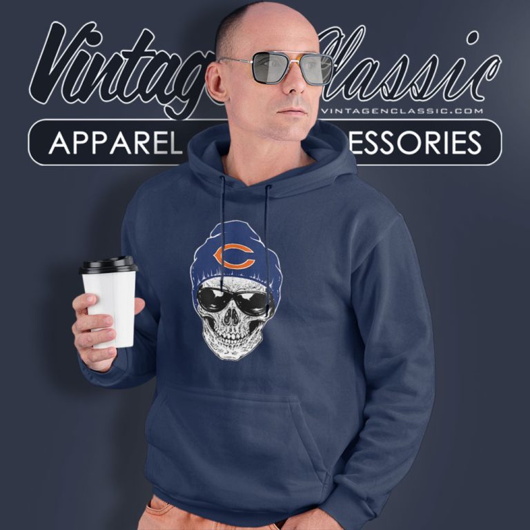 Skull Hat Chicago Bears Hoodie Skull Hat Chicago Bears Hoodie