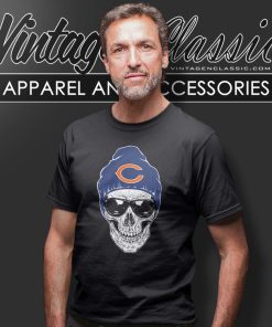 Skull Hat Chicago Bears T Shirt