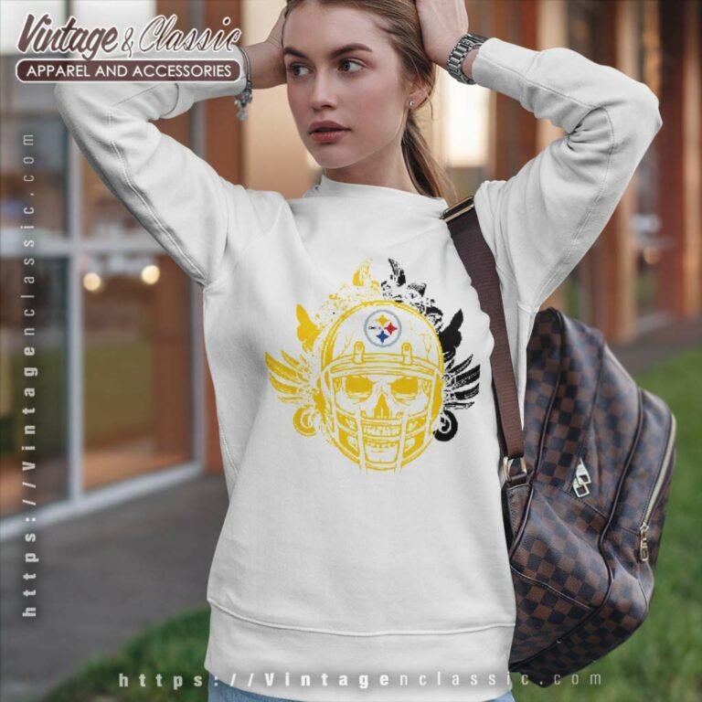 Skull Helmet Pittsburgh Steelers Sweatshirt Skull Helmet Pittsburgh Steelers Sweatshirt