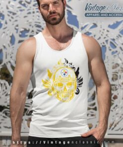 Skull Helmet Pittsburgh Steelers Shirt 4 Skull Helmet Pittsburgh Steelers Tank Top Racerback