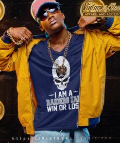 Skull I Am A Raiders Win Or Lose V Neck TShirt